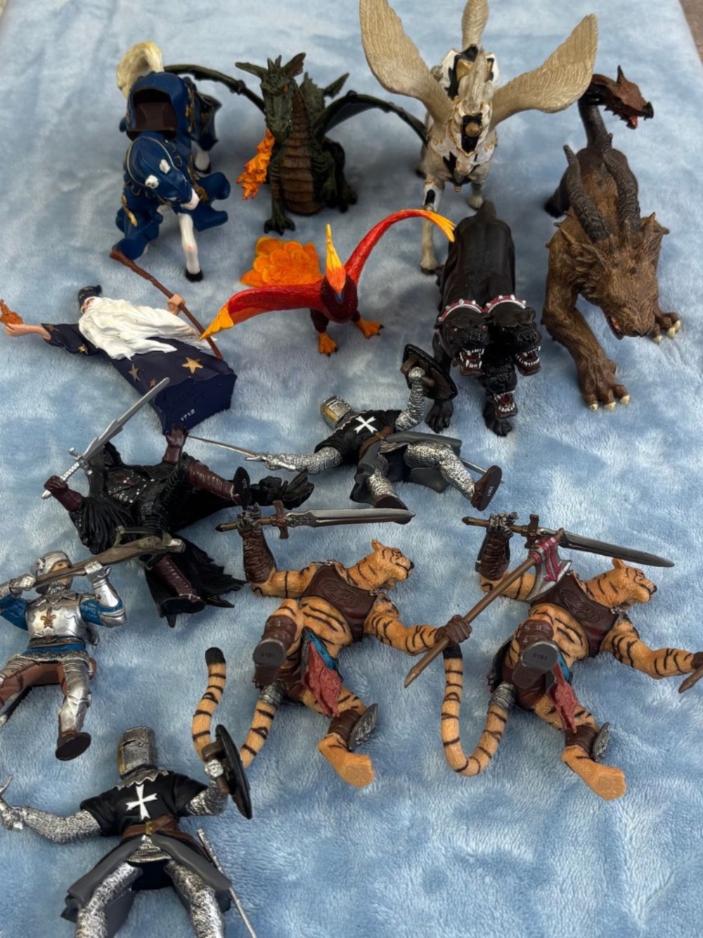 Papo Lot of Action Figures〡Mythical + Medieval 〡 Includes Cerberus + Chimera